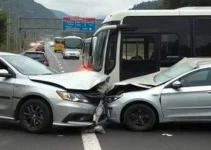 batida entre carro e ônibus