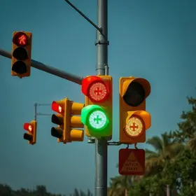 semáforos em cruzamentos críticos