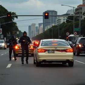 motorista rendido por assaltantes armados