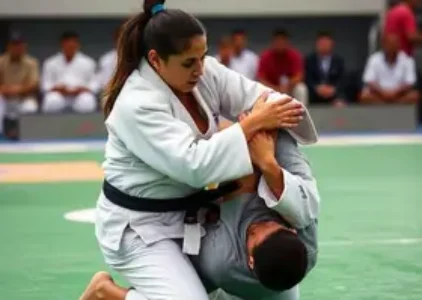 Aula aberta de judô em Itapira