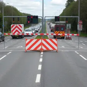 interdição no entroncamento entre a SP-147 e SP-352