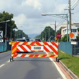 interdição Rua José Antônio Rocatto